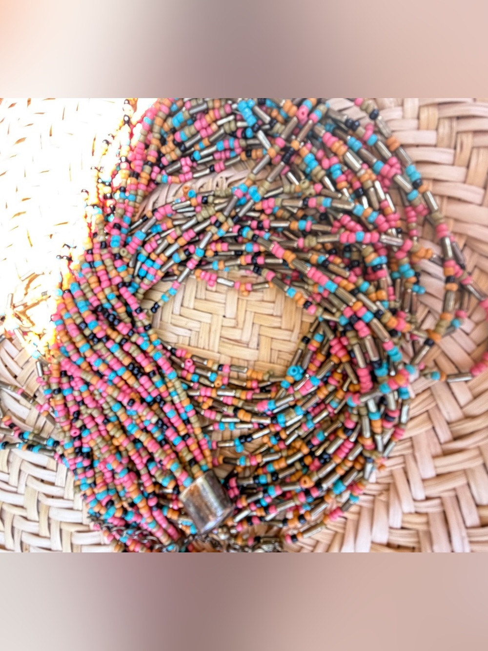 Multi-Strand Beaded Boho Necklace - Picture 3 of 5